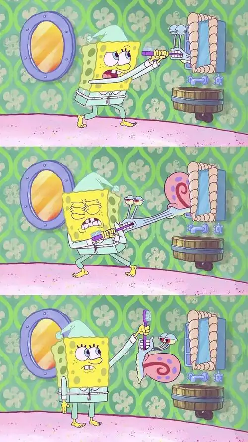 海绵宝宝三格拼接,高清图片,手机锁屏桌面-壁纸族