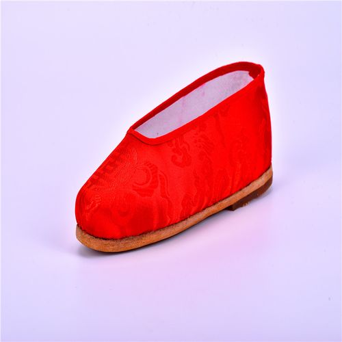 三寸金莲裹脚小脚老太太鞋纯牛皮手工老北京尖头布鞋