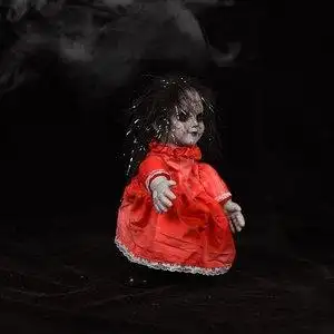 电动走路鬼娃万圣节装饰摆件恐怖鬼屋酒吧d整蛊搞笑道具鬼娃娃玩.