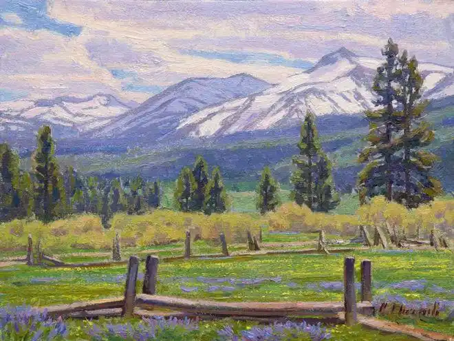 充满光感的风景油画美国画家查尔斯的作品