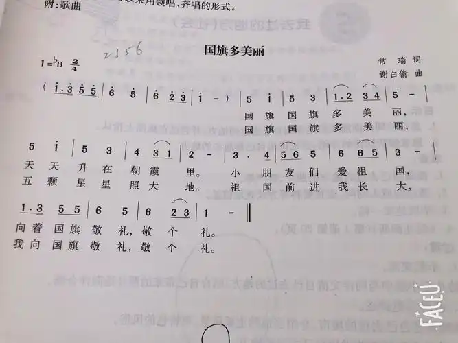 中班音乐:国旗多美丽
