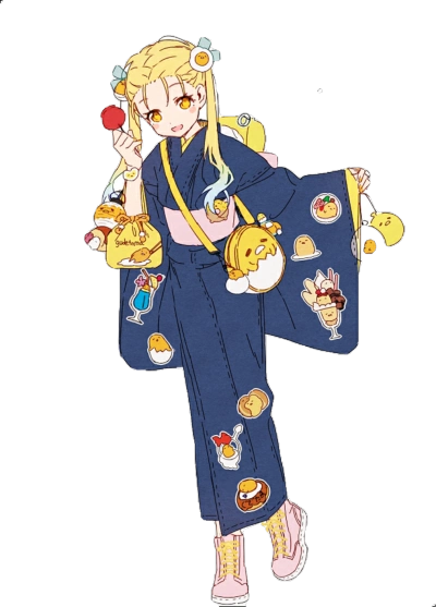 可爱少女 手帐免扣素材人物