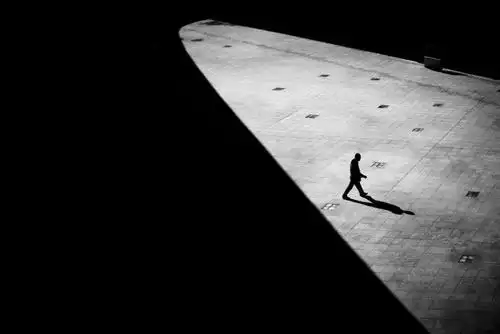 黑白摄影孤独的街头影像