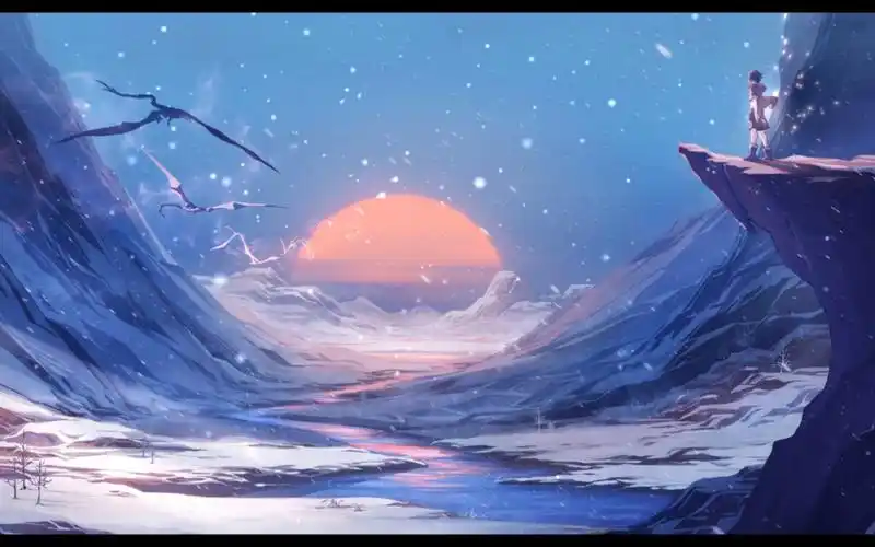 wallpaper engine冬季风景二次元向2k4k动态壁纸推荐第六十五期_哔哩