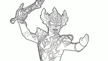 手办:画一个帅气的泰迦奥特曼,手里还拿着一把宝剑-母婴亲子视频-搜狐