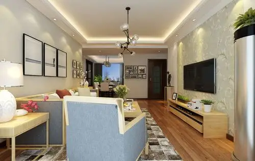 绿地泉景嘉园140平三室二厅现代简约装修效果