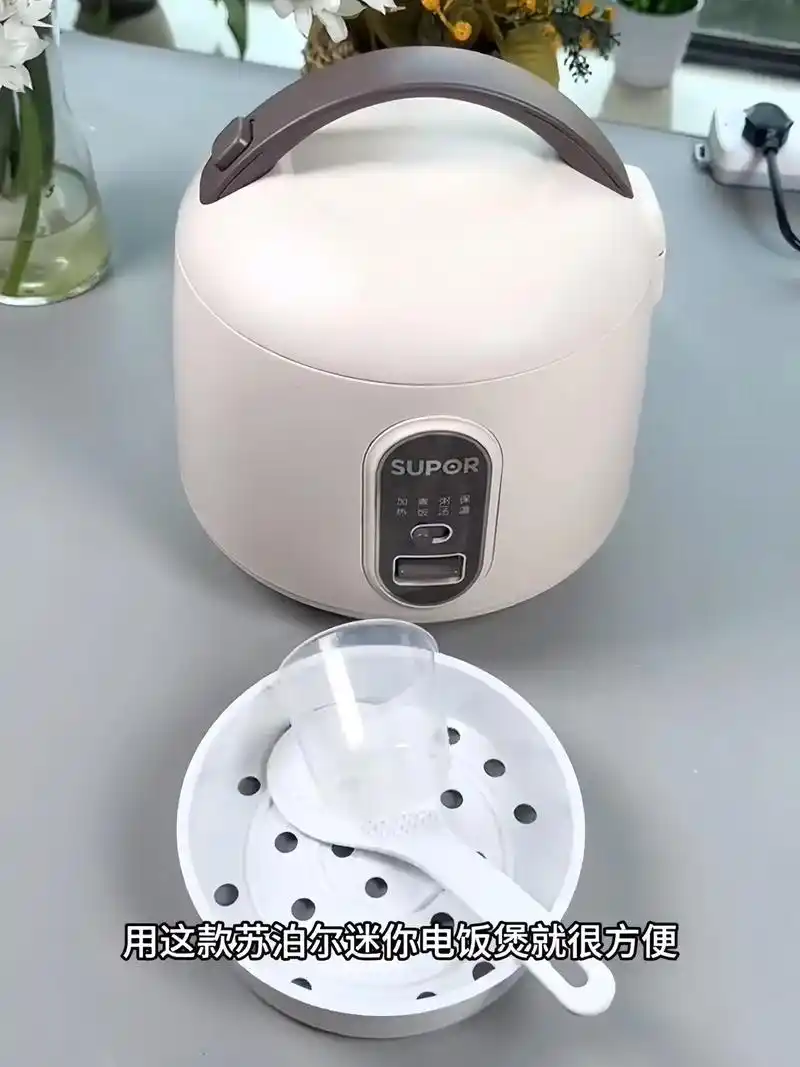 这款苏泊尔1.6升迷你电饭煲煮1两个人的饭恰到好处,操作简单 - 抖音