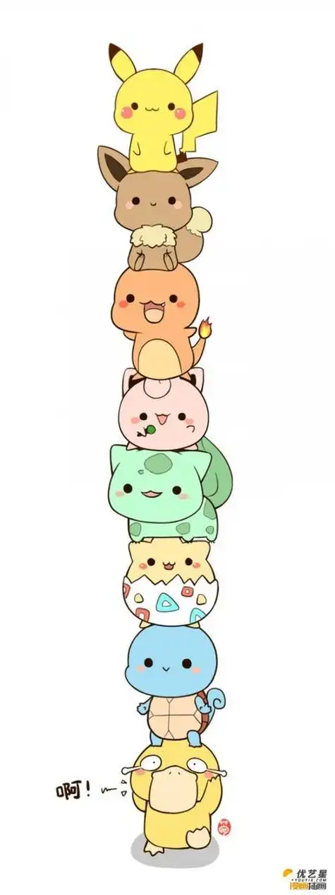 神奇宝贝呆萌简笔画