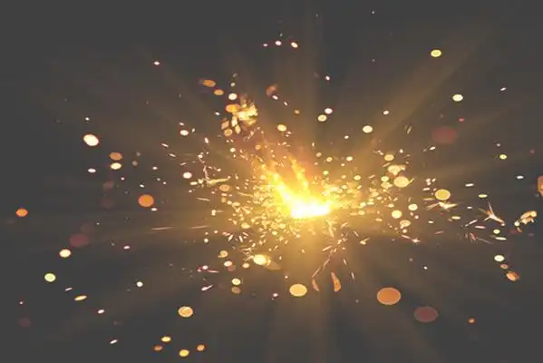 金色爆炸特效光晕光斑免抠年会素材