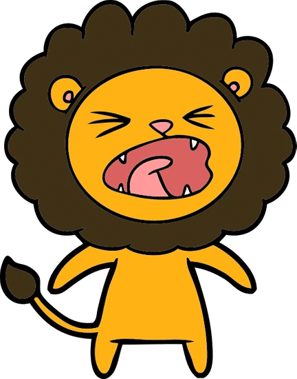 颜色 #3f3016 #ffb114 #010000 #e36f6e #ffbb15 卡通愤怒的狮子
