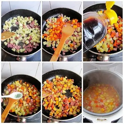 培根土豆焖饭(电饭锅做一锅冬季滋补祛寒的花样米饭)的做法步骤