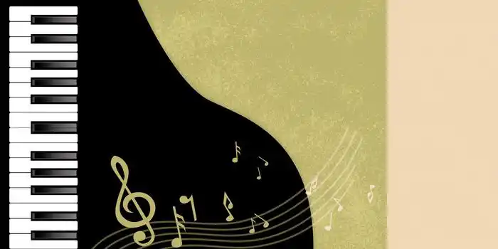 简约钢琴音乐会创意拼色背景