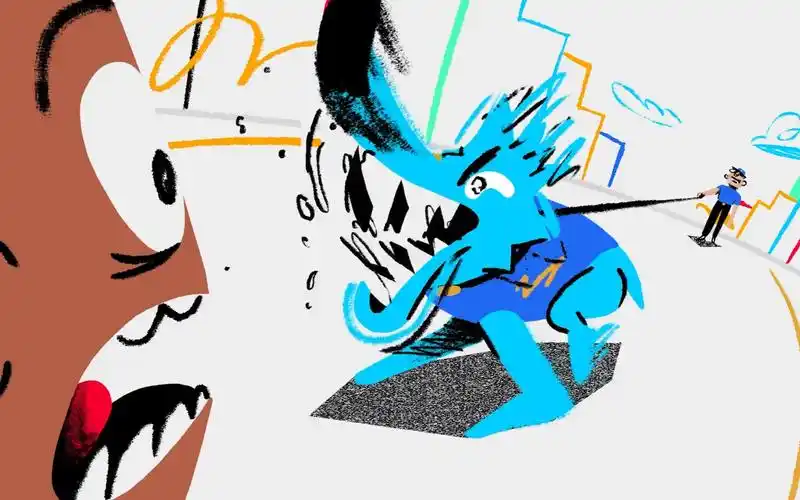 三维矢量逐帧动画gross brewing blue dog