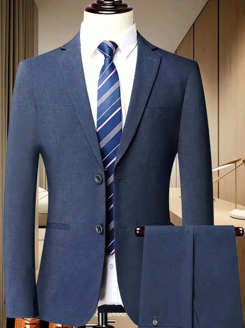 男神们~这款男士休闲高档时尚韩版修身西装套装礼服职业正装西服