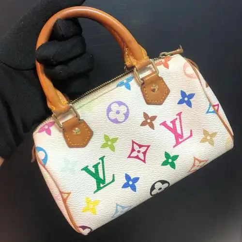 lv白三彩speedymini手提包中古包vintage