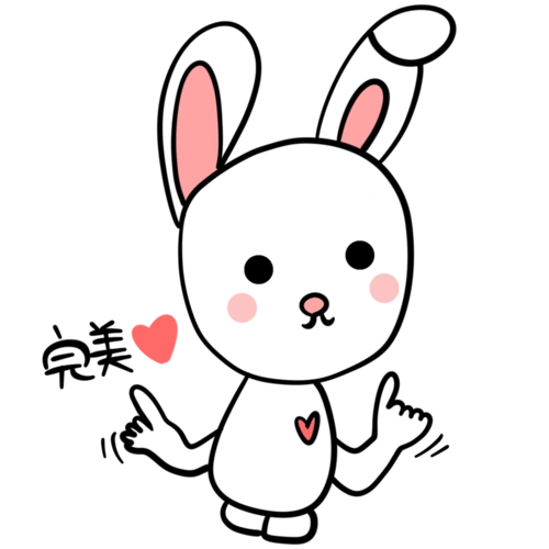 夸赞完美手势萌兔表情包