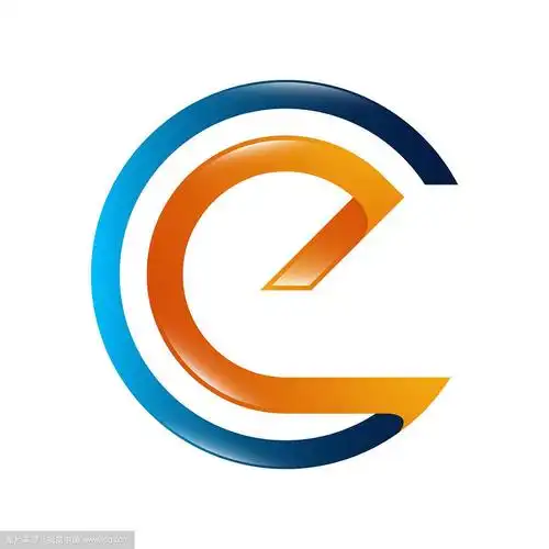 抽象字母e标志设计模板元素