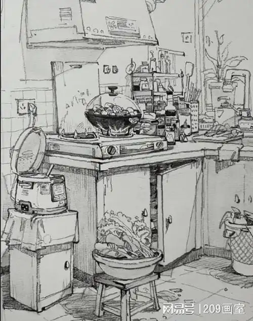 武汉209画室美术校考丨速写场景背景道具素材