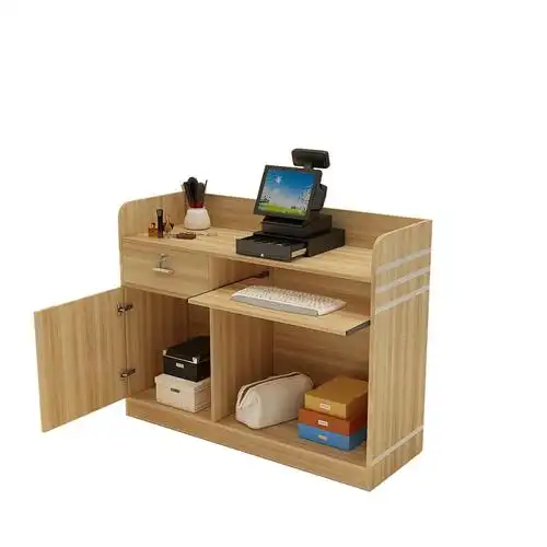 收型银台店铺小型前台柜子美容院收银台八台收银台餐