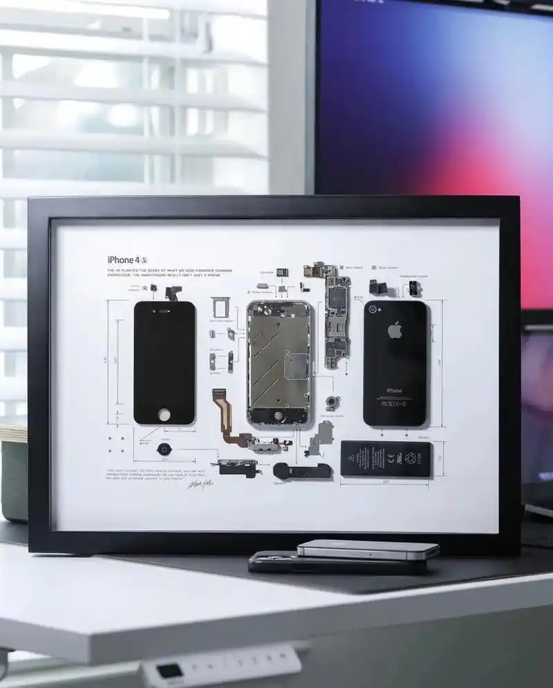 数码好物 | 手机零件装裱.看着iphone4和iphone - 抖音