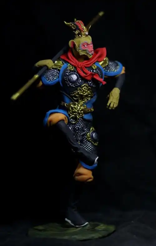 塑新斋潘纪坤手作彩塑作品之悟空大圣