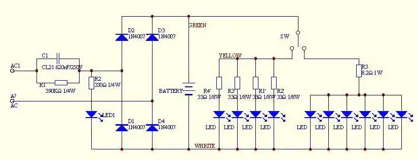 led手电筒电路问题