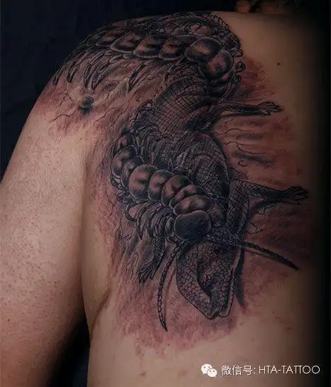 五毒の蜈蚣纹身欣赏