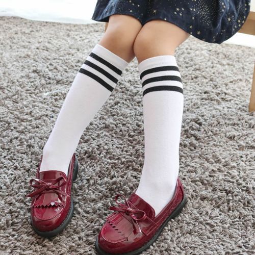 儿童纯棉中筒袜六一表演女童白色袜子中小学生校服搭配棉袜高筒袜