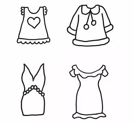 各种衣服简笔画图片大全 中级简笔画教程-第1张