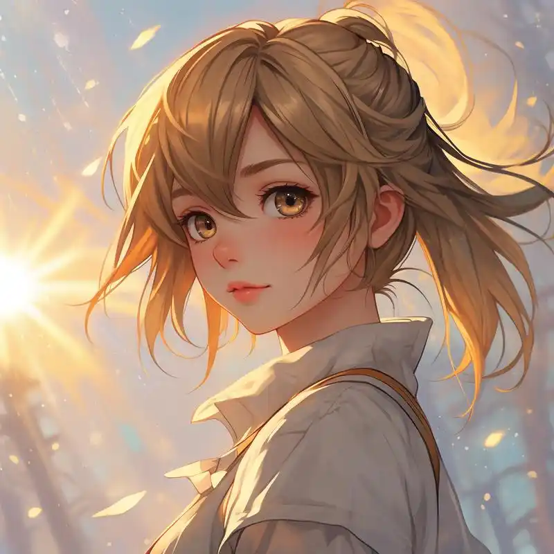 阳光女孩卡通头像98可爱又治愈93