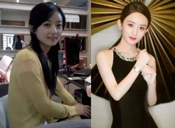 看她出道前后的对比照, 差别也太大了_赵丽颖_热巴_杨紫