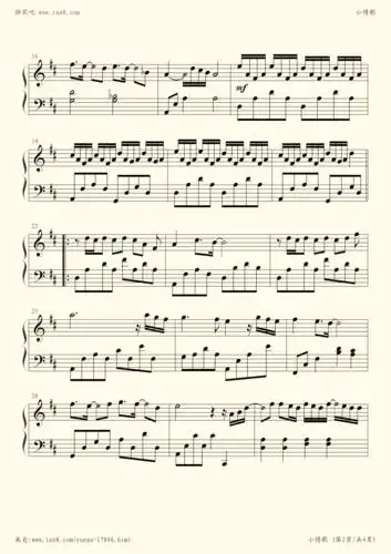 钢琴谱 - 小情歌(钢琴谱,苏打绿)