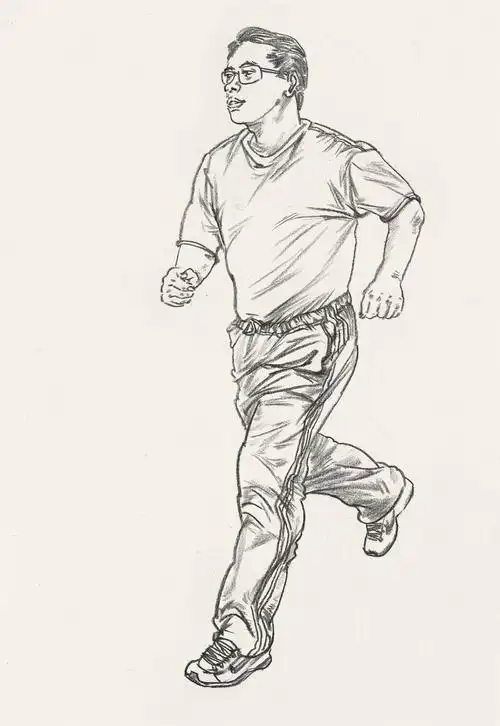 人物动作简笔画肢体动作 舞蹈武术运动人体解剖速写跑步的画面怎么画