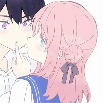 情侣头像动漫二次元一人一半稀有图片