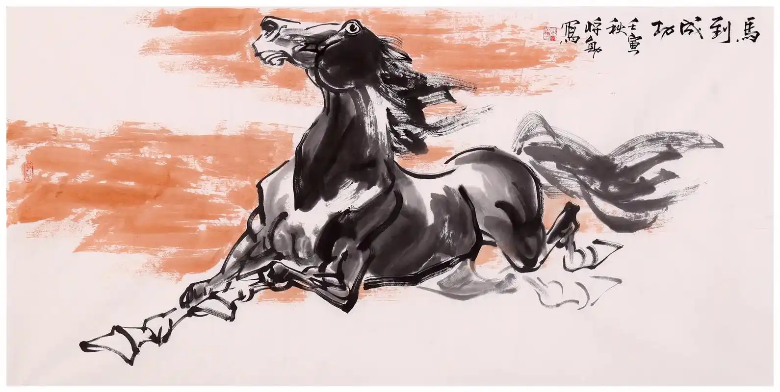 曹将勋老师骏马图欣赏.#国画 #传统文化 #抖音图文来了 # - 抖音