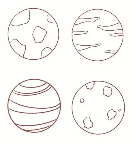 宇宙简笔画 宇宙简笔画太空星系