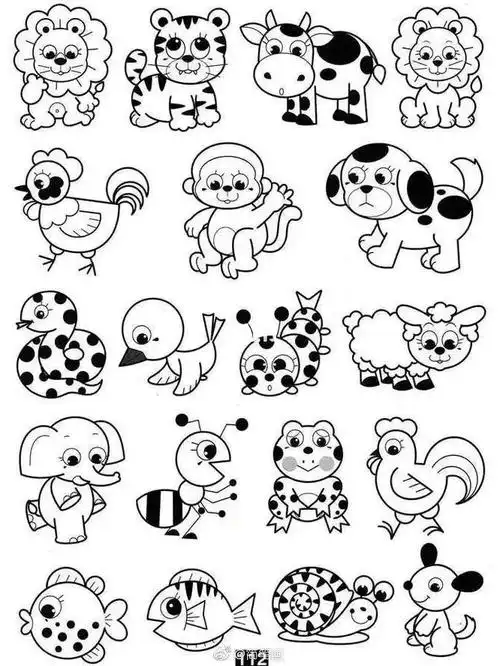 小动物2简笔画#画个简笔画  #零基础学画画  #简笔画教程  #儿童简笔