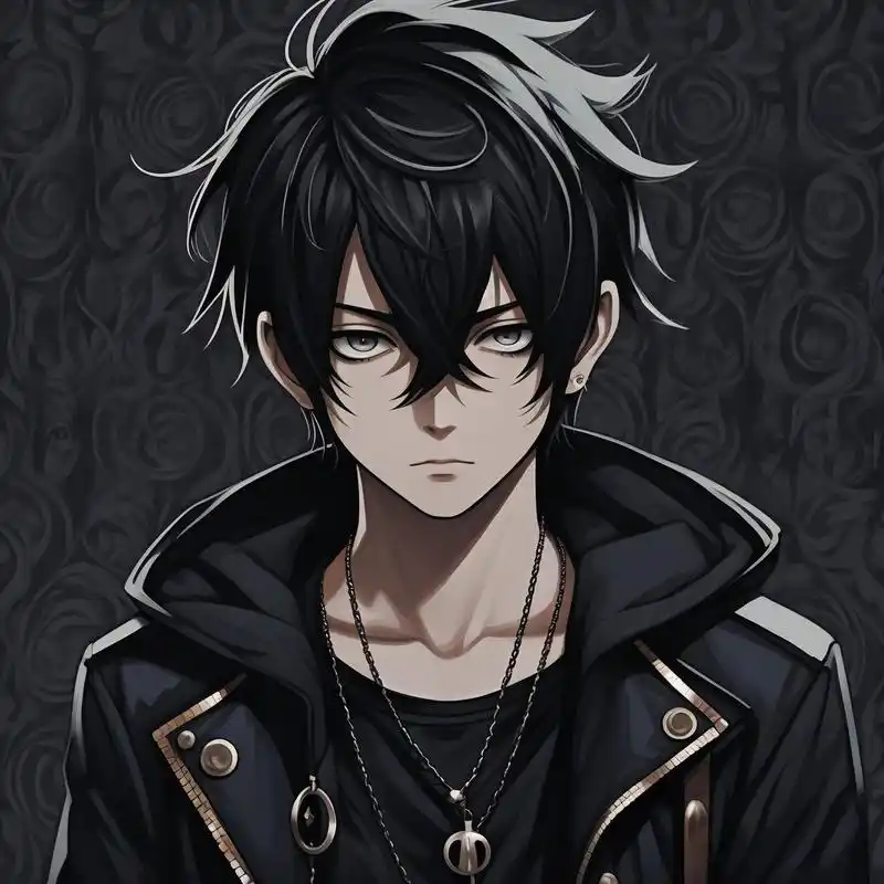 94黑暗系冷酷二次元男生头像94