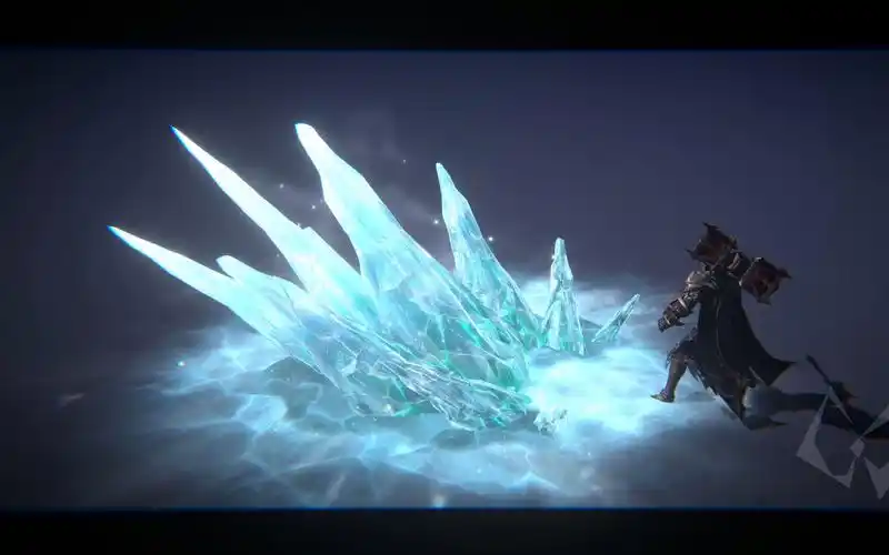 【游戏特效】最冷的寒冰特效,锤子攻击.