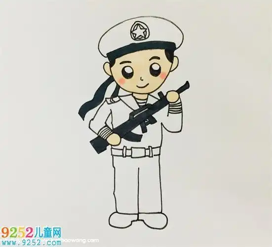 简简笔画当兵的人简笔画当兵的人军人的简笔画儿童画小兵简笔画幼儿园
