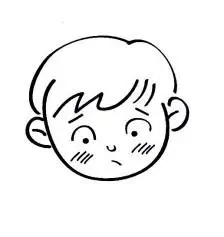 害羞的小男孩简笔画