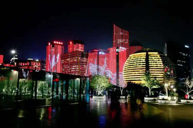 杭州钱江新城夜景