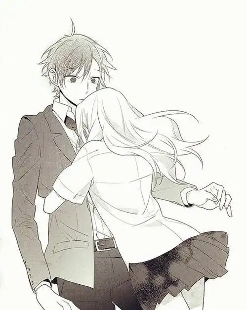 双人-情侣-二次元-动漫-黑白-治愈-暖色调