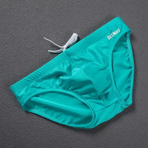 新款泳裤男潮牌低腰性感三角裤纯色显大海边游泳泡温泉男士泳衣视频