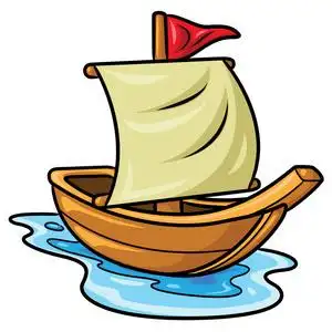 帆船可爱卡通照片