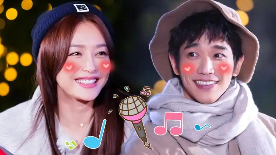 秦岚刘以豪超甜ost录制中结尾对视好有爱