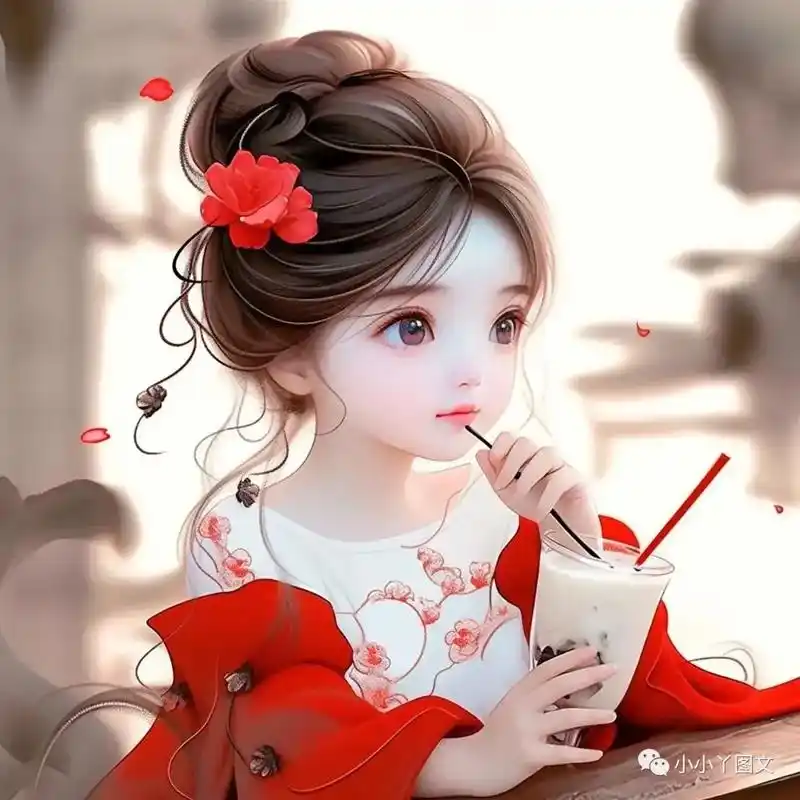 动漫美图 #红衣女子 红红火火,好运连连头像7815  女生头 - 抖音