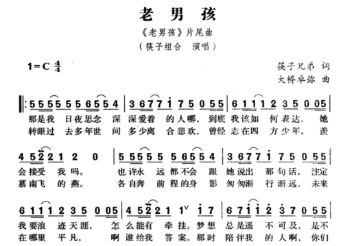 老男孩简谱-老男孩简谱,老男孩,简谱