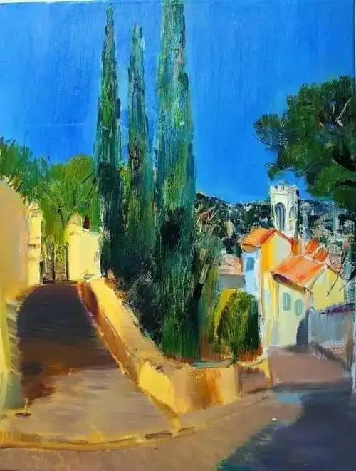 管朴学油画作品赏析:写意的色彩表现力