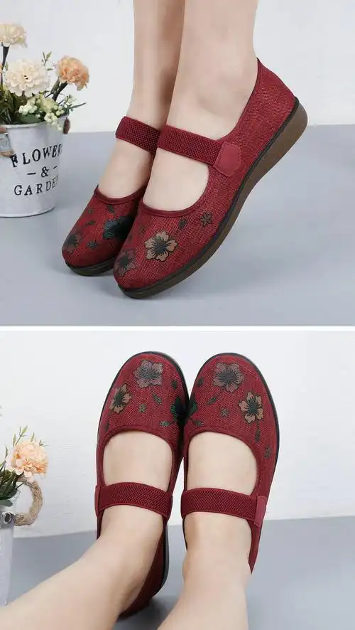 老太太小脚布鞋夏季老奶奶夏天春秋老北京女鞋老人鞋小码 33 34平底鞋